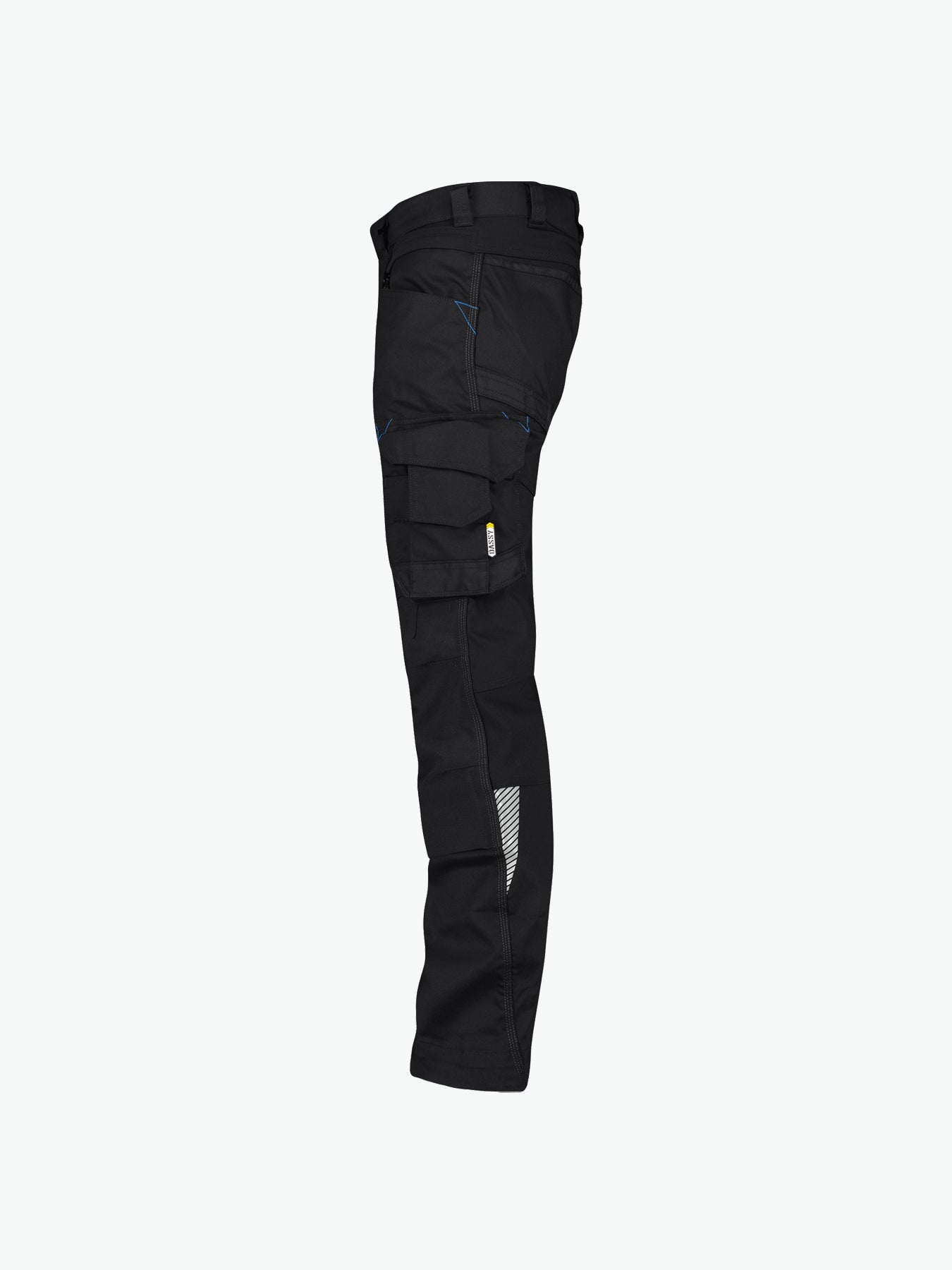 Dassy Dynax Werkbroek met stretch en kniezakken - Zwart Werkbroek Dassy