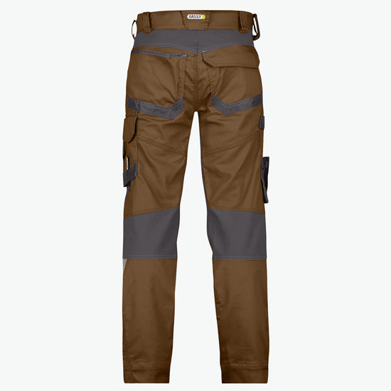 Dassy Dynax Werkbroek met stretch en kniezakken - Leembruin/Antracietgrijs Werkbroek Dassy