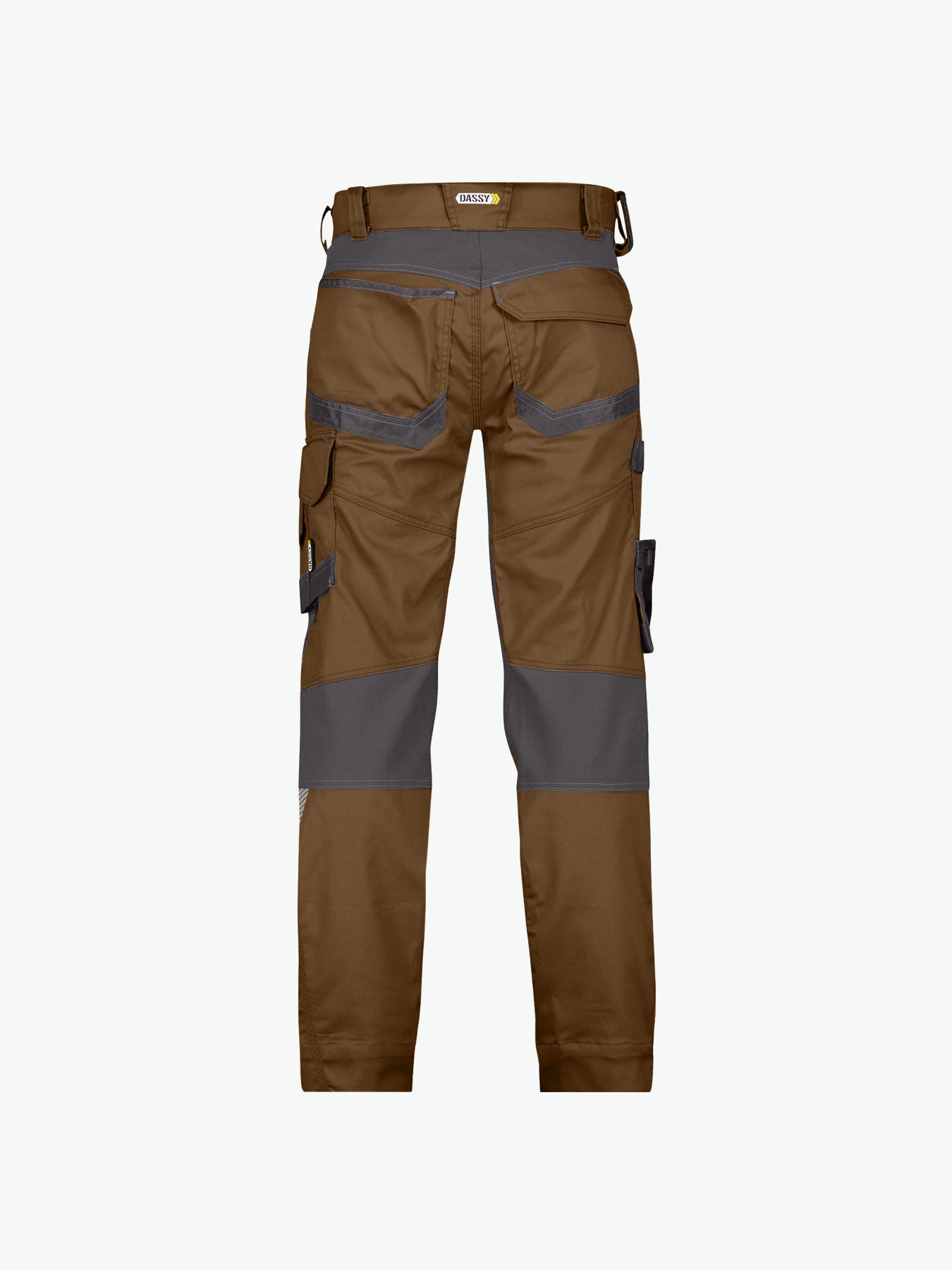 Dassy Dynax Werkbroek met stretch en kniezakken - Leembruin/Antracietgrijs Werkbroek Dassy