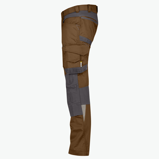 Dassy Dynax Werkbroek met stretch en kniezakken - Leembruin/Antracietgrijs Werkbroek Dassy