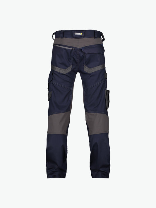 Dassy Dynax Werkbroek met stretch en kniezakken - Nachtblauw/Antracietgrijs Werkbroek Dassy