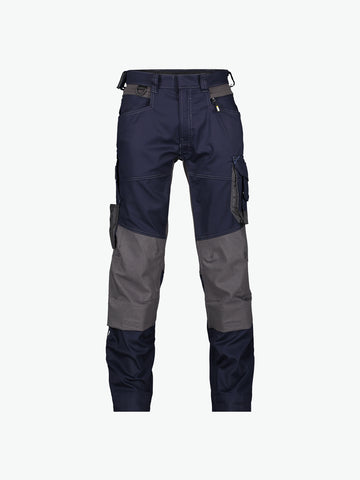 Dassy Dynax Werkbroek met stretch en kniezakken - Nachtblauw/Antracietgrijs Werkbroek Dassy