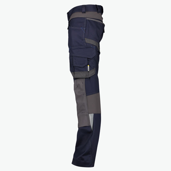 Dassy Dynax Werkbroek met stretch en kniezakken - Nachtblauw/Antracietgrijs Werkbroek Dassy