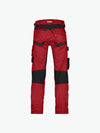 Dassy Dynax Werkbroek met stretch en kniezakken - Rood/Zwart Werkbroek Dassy