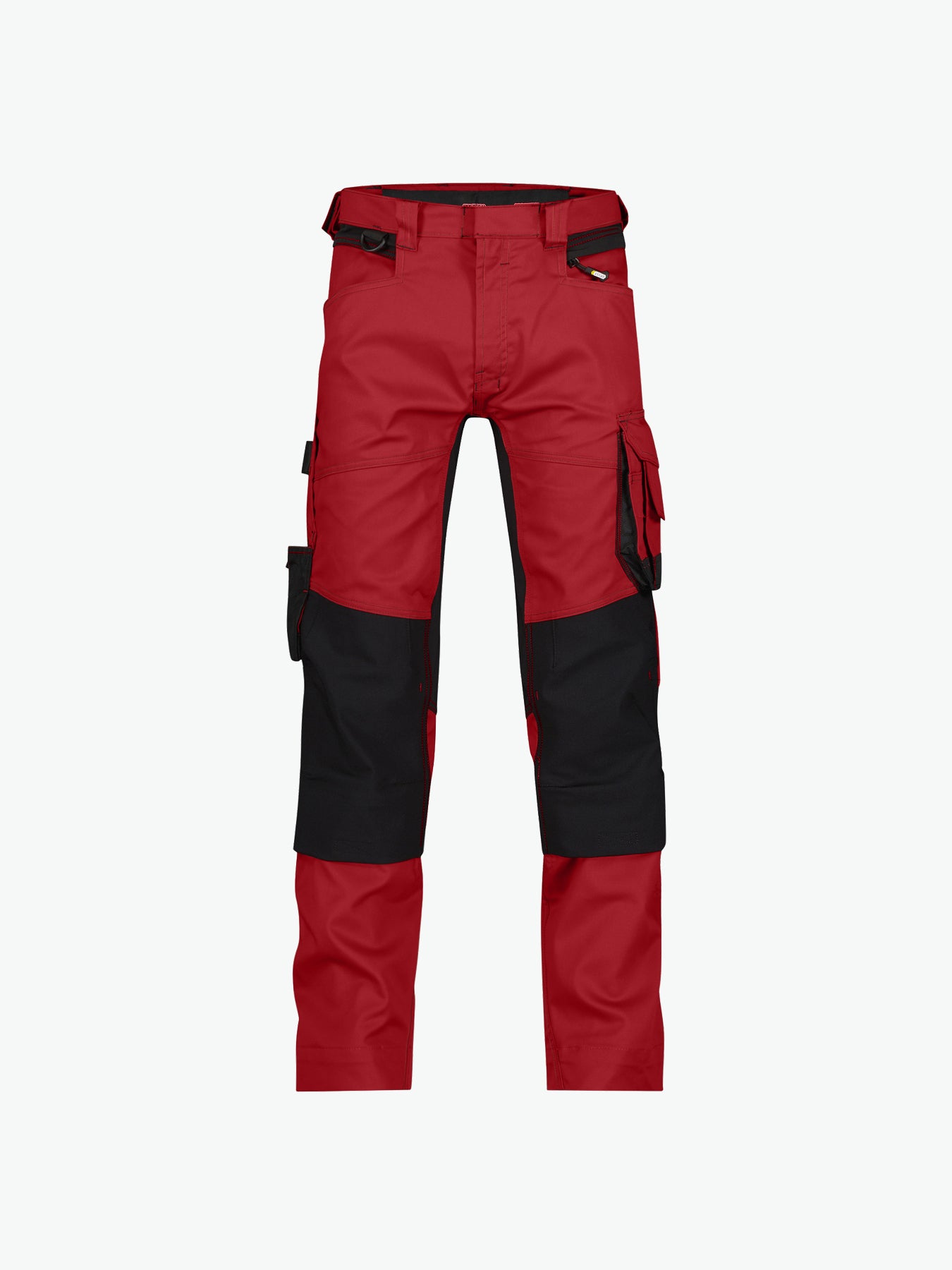 Dassy Dynax Werkbroek met stretch en kniezakken - Rood/Zwart Werkbroek Dassy