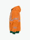 Dassy Evans Hogezichtbaarheidshoodie - Fluo-Oranje/Flessengroen Werkjas HiVis Dassy