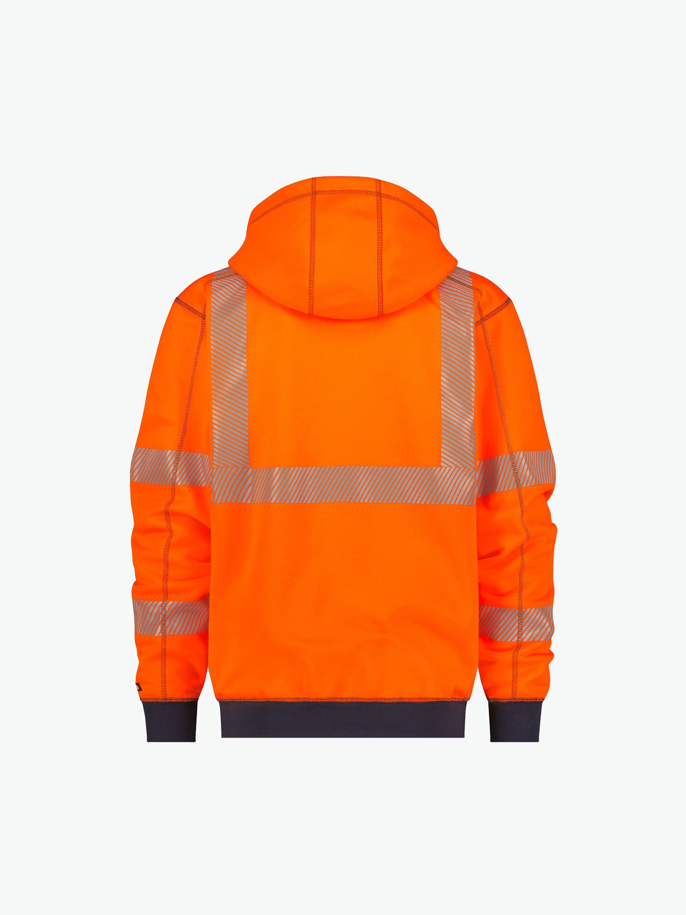 Dassy Evans Hogezichtbaarheidshoodie - Fluo-Oranje/Marineblauw Werksweater HiVis Dassy