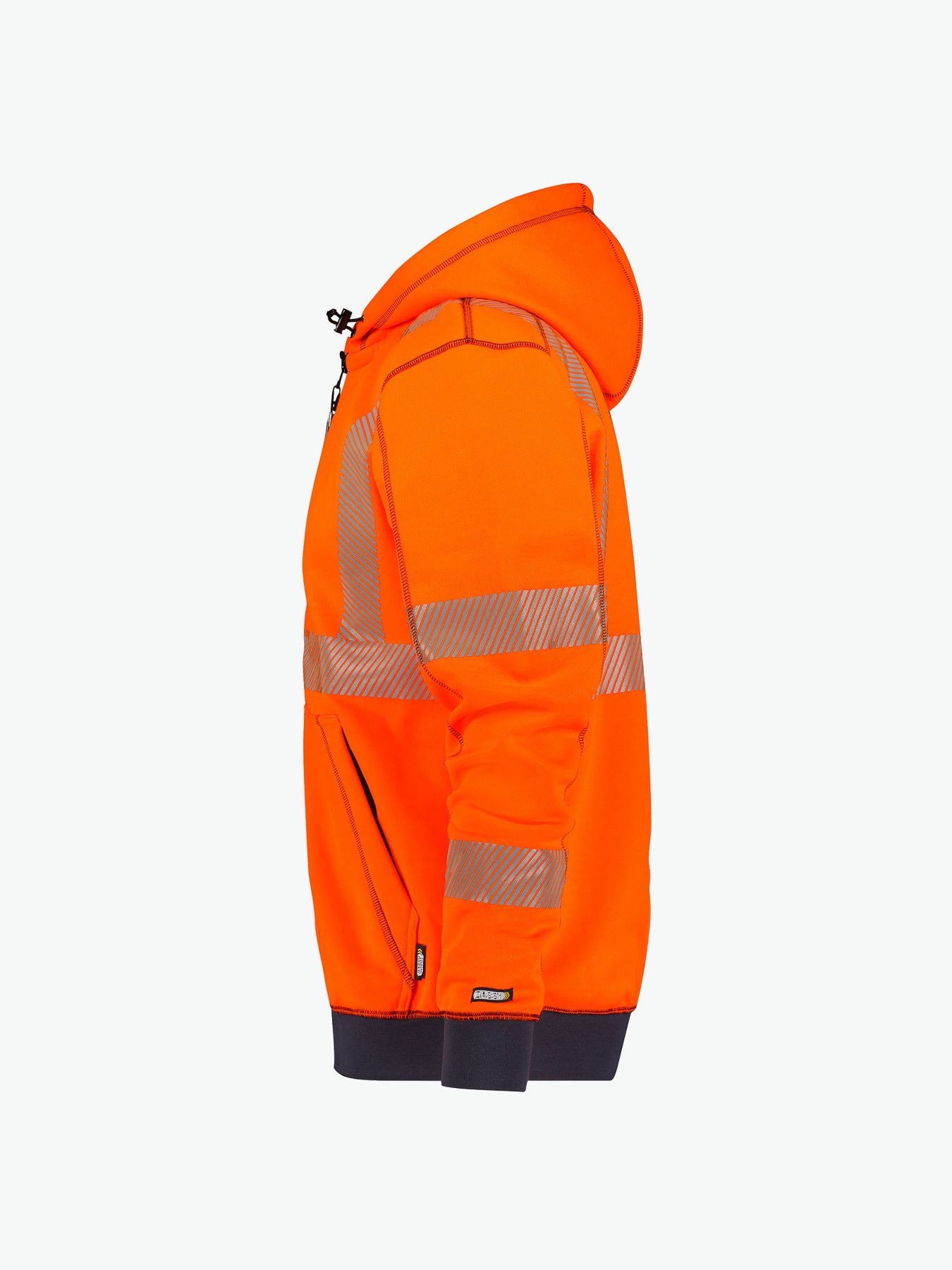 Dassy Evans Hogezichtbaarheidshoodie - Fluo-Oranje/Marineblauw Werksweater HiVis Dassy