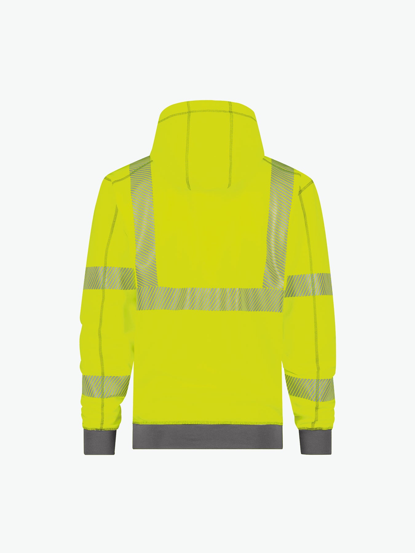 Dassy Evans Hogezichtbaarheidshoodie - Fluogeel/Cementgrijs Werksweater HiVis Dassy