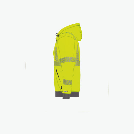 Dassy Evans Hogezichtbaarheidshoodie - Fluogeel/Cementgrijs Werksweater HiVis Dassy