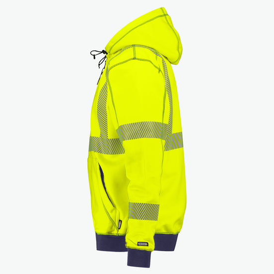 Dassy Evans Hogezichtbaarheidshoodie - Fluogeel/Marineblauw Werksweater HiVis Dassy