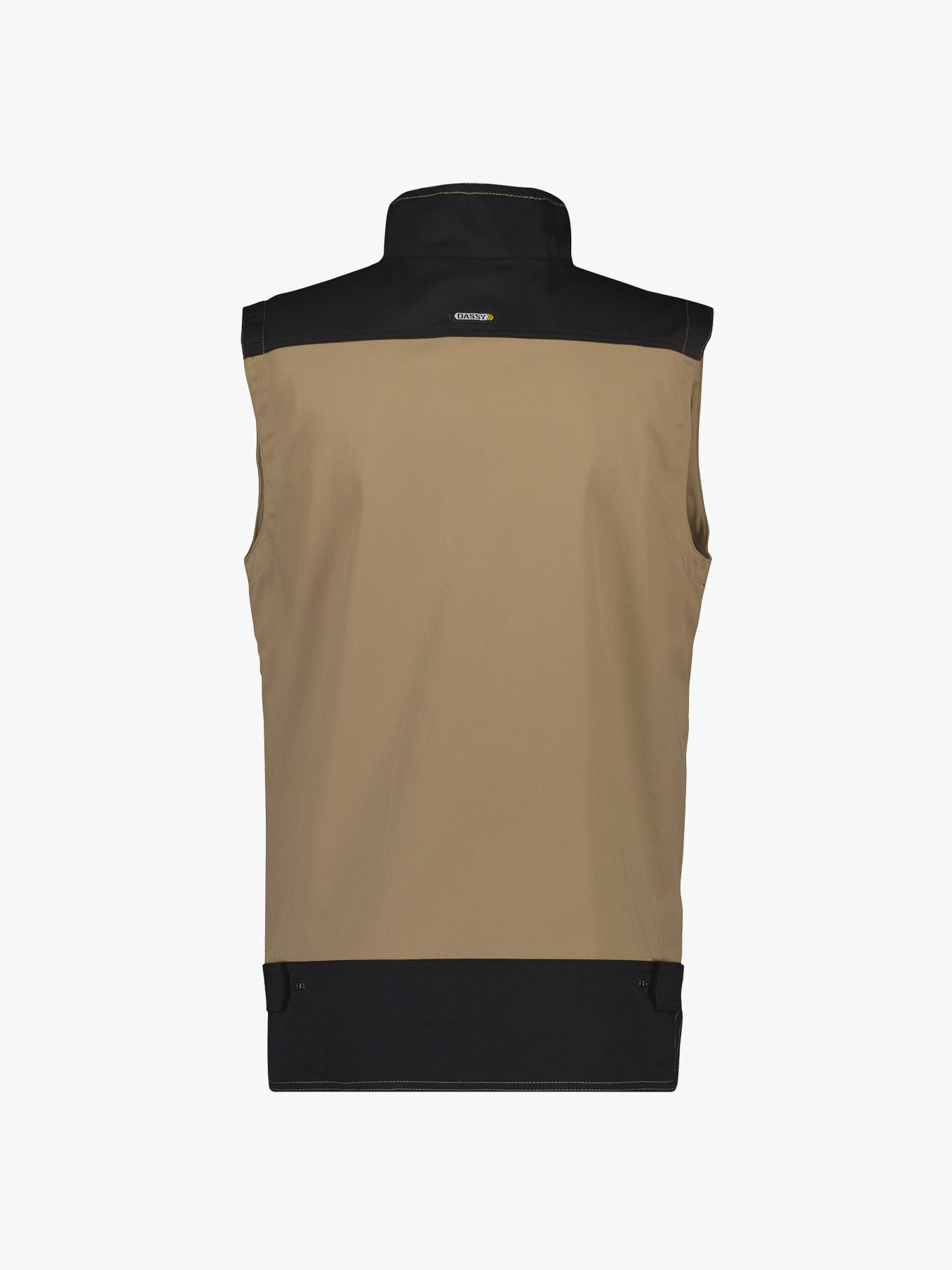 Dassy Faro Tweekleurige mouwloze werkvest - Beige/Zwart Werkvest Dassy