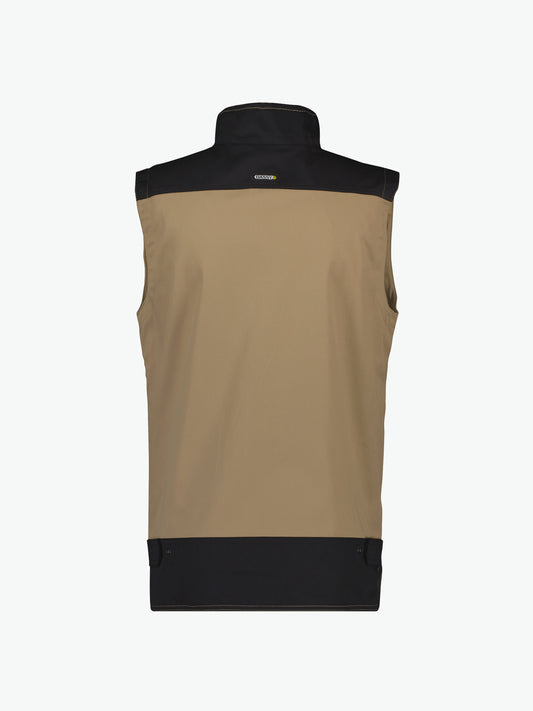 Dassy Faro Tweekleurige mouwloze werkvest - Beige/Zwart Werkvest Dassy