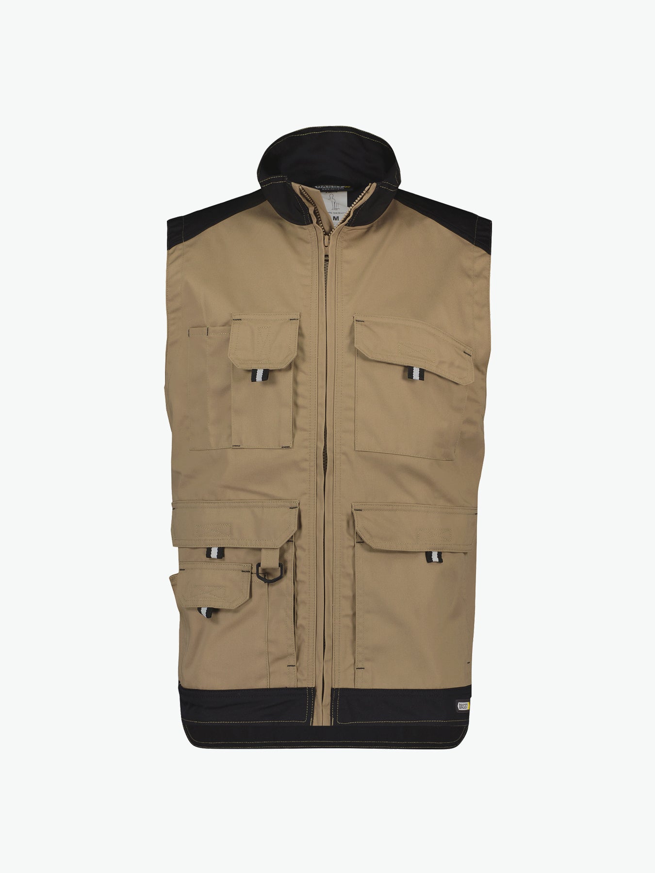 Dassy Faro Tweekleurige mouwloze werkvest - Beige/Zwart Werkvest Dassy
