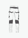 Dassy Flux Painters Schildersbroek met stretch, holsterzakken en kniezakken - Wit/Antracietgrijs Werkbroek Dassy