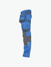 Dassy Flux Holsterzakkenbroek met stretch en kniezakken - Azuurblauw/Antracietgrijs Werkbroek Dassy