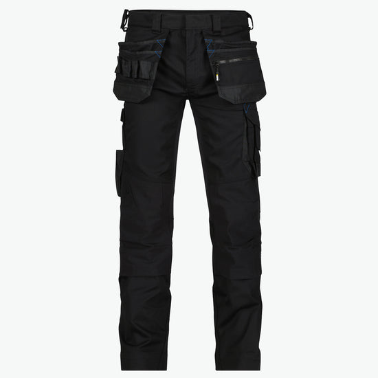Dassy Flux Holsterzakkenbroek met stretch en kniezakken - Zwart Werkbroek Dassy
