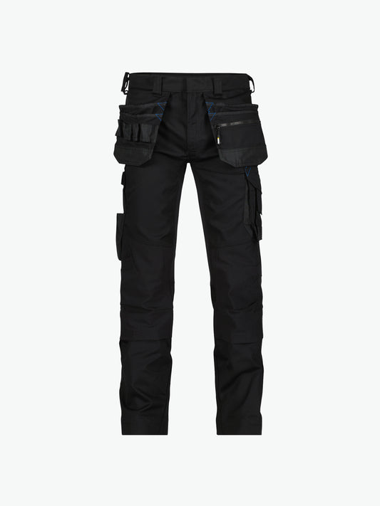 Dassy Flux Holsterzakkenbroek met stretch en kniezakken - Zwart Werkbroek Dassy