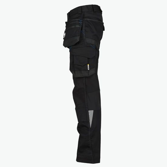 Dassy Flux Holsterzakkenbroek met stretch en kniezakken - Zwart Werkbroek Dassy