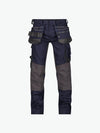Dassy Flux Holsterzakkenbroek met stretch en kniezakken - Nachtblauw/Antracietgrijs Werkbroek Dassy