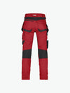 Dassy Flux Holsterzakkenbroek met stretch en kniezakken - Rood/Zwart Werkbroek Dassy
