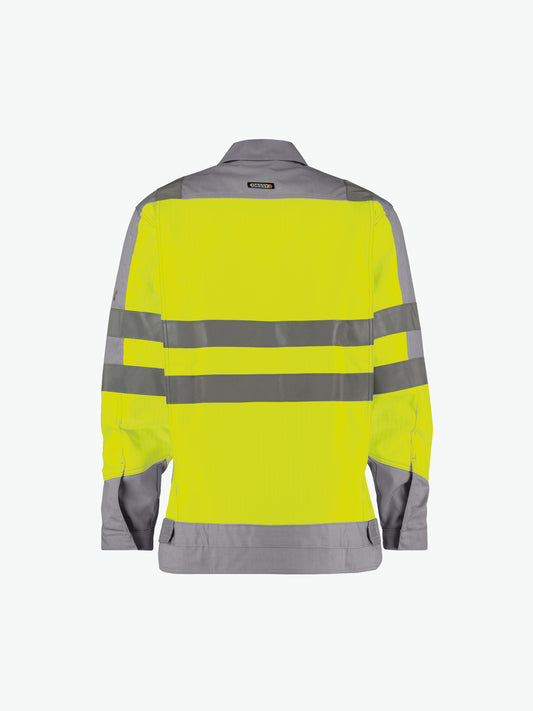 Dassy Franklin Multinorm hogezichtbaarheidsvest - Fluogeel/Grafietgrijs Werkjas HiVis Dassy