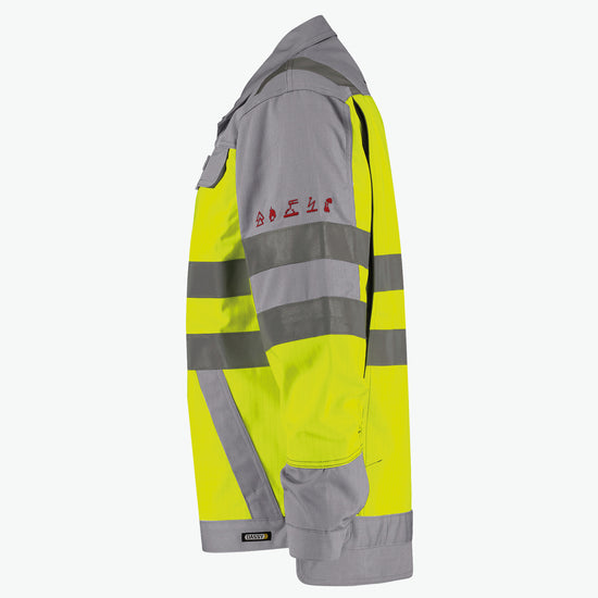 Dassy Franklin Multinorm hogezichtbaarheidsvest - Fluogeel/Grafietgrijs Werkjas HiVis Dassy