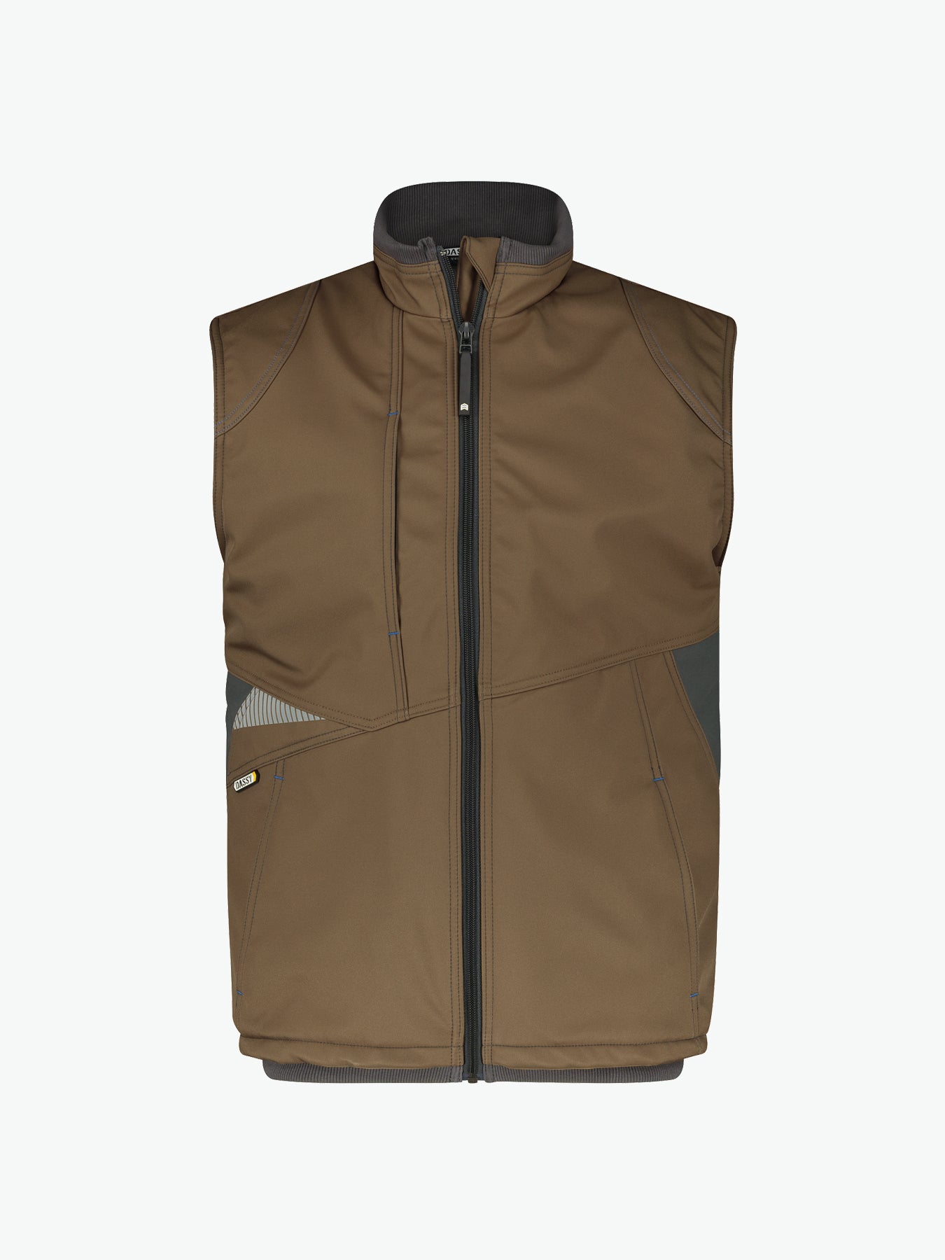 Dassy Fusion Softshell bodywarmer - Leembruin/Antracietgrijs Werkvest Dassy