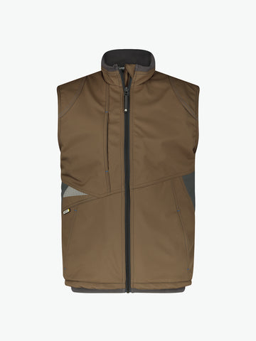 Dassy Fusion Softshell bodywarmer - Leembruin/Antracietgrijs Werkvest Dassy