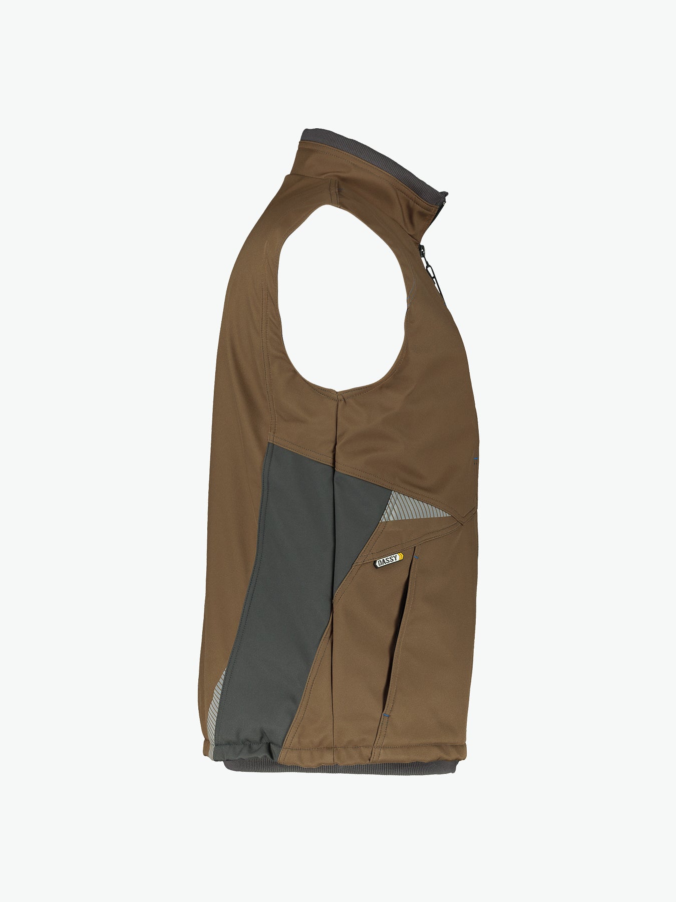 Dassy Fusion Softshell bodywarmer - Leembruin/Antracietgrijs Werkvest Dassy