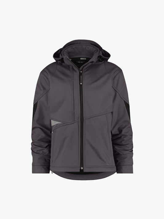 Dassy Gravity Softshelljas - Antracietgrijs/Zwart Werkjas Softshell Dassy