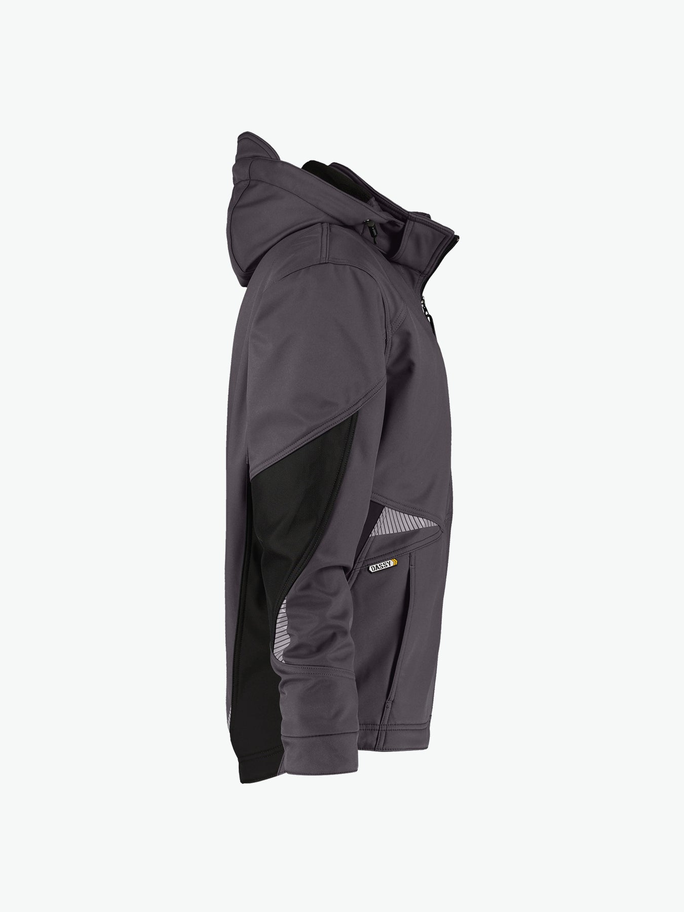 Dassy Gravity Softshelljas - Antracietgrijs/Zwart Werkjas Softshell Dassy