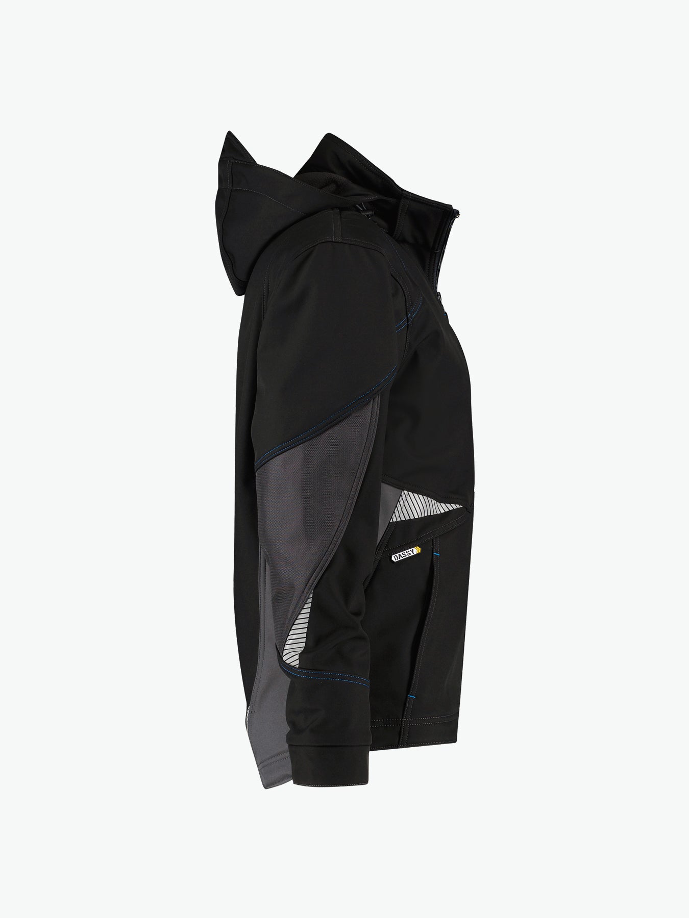 Dassy Gravity Softshelljas - Zwart/Antracietgrijs Werkjas Softshell Dassy