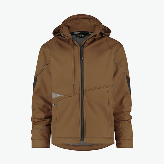 Dassy Gravity Softshelljas - Leembruin/Antracietgrijs Werkjas Softshell Dassy