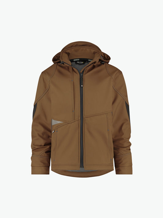 Dassy Gravity Softshelljas - Leembruin/Antracietgrijs Werkjas Softshell Dassy