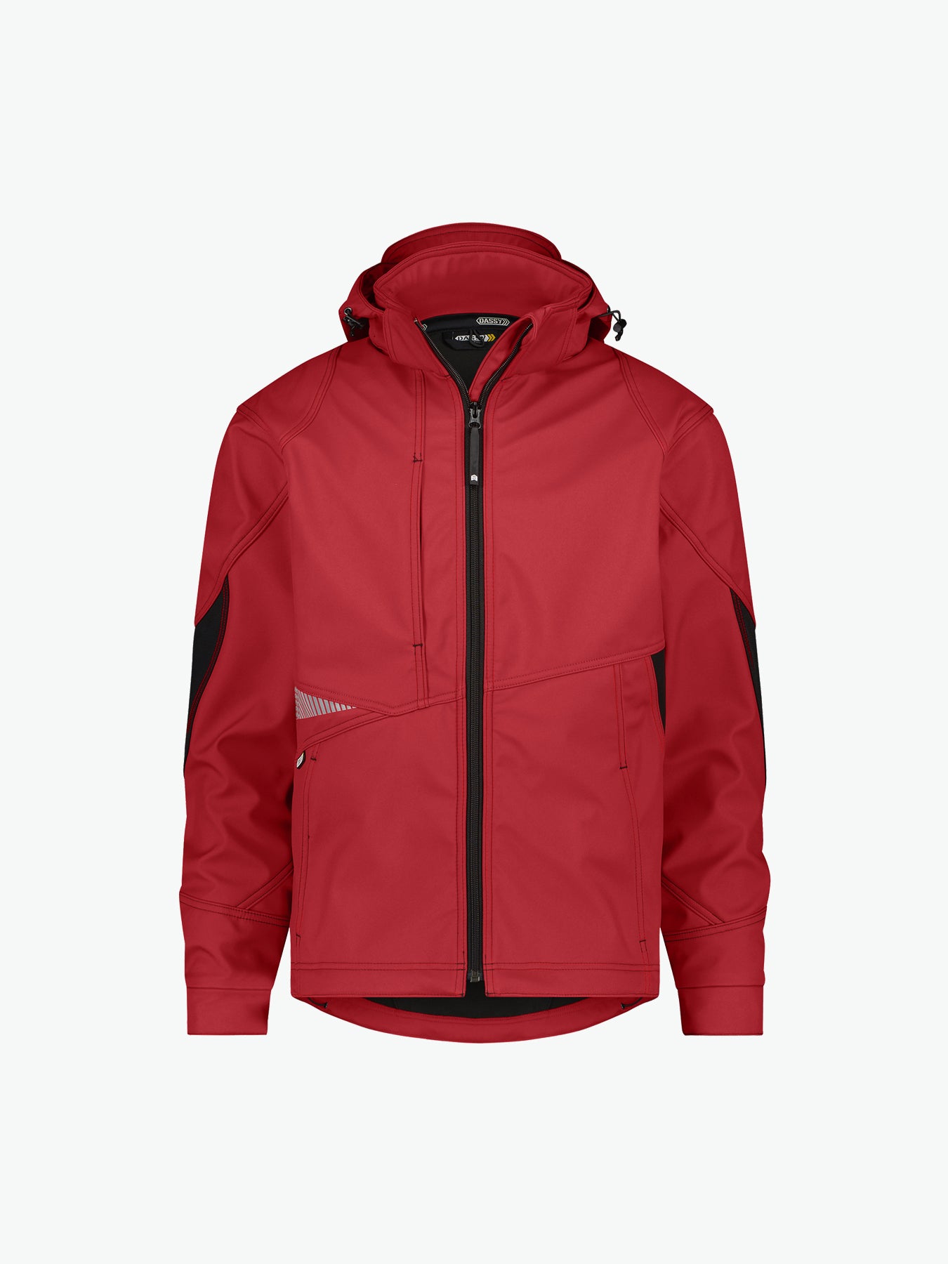 Dassy Gravity Softshelljas - Rood/Zwart Werkjas Softshell Dassy