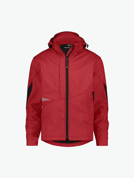 Dassy Gravity Softshelljas - Rood/Zwart Werkjas Softshell Dassy