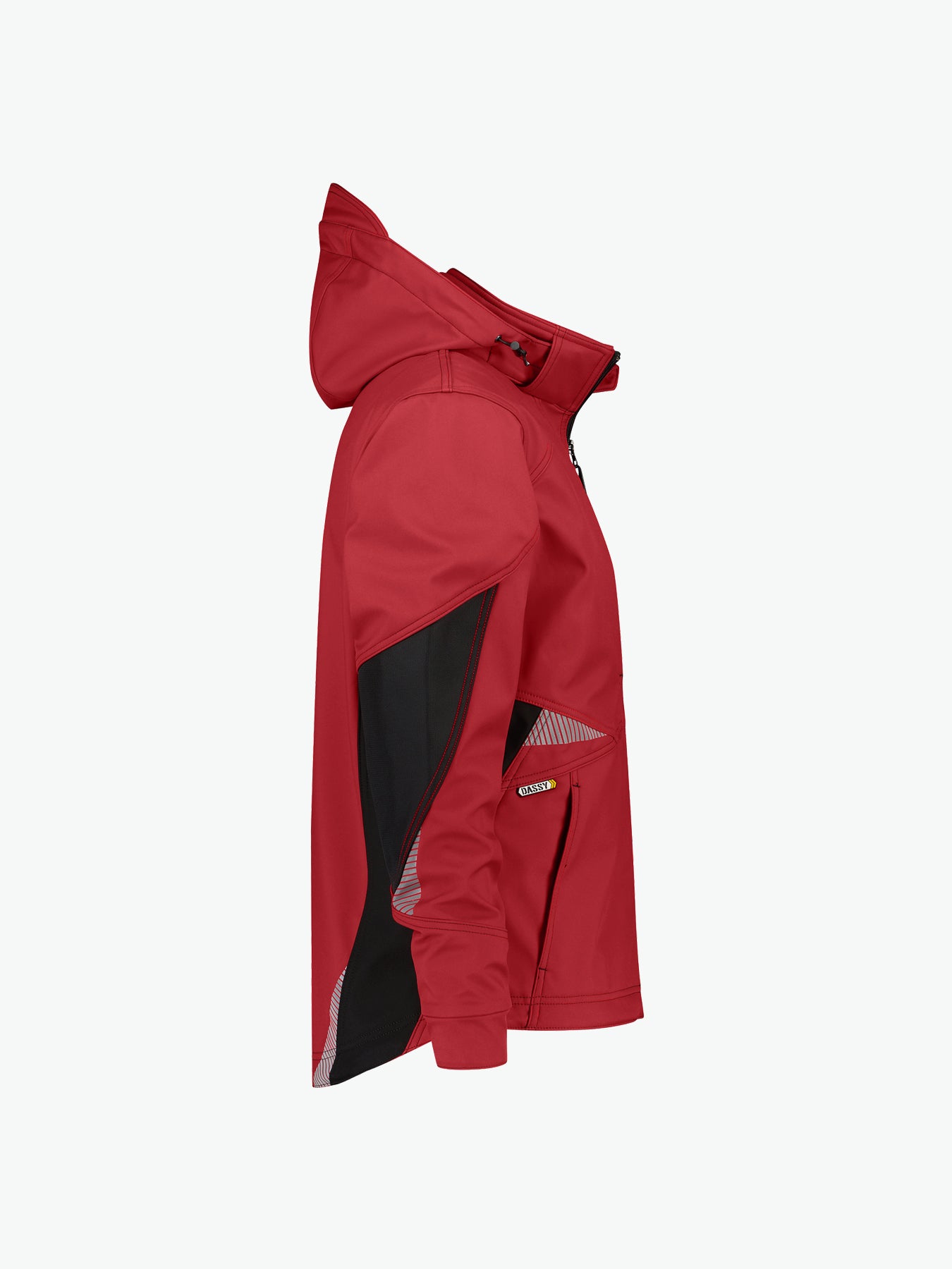 Dassy Gravity Softshelljas - Rood/Zwart Werkjas Softshell Dassy