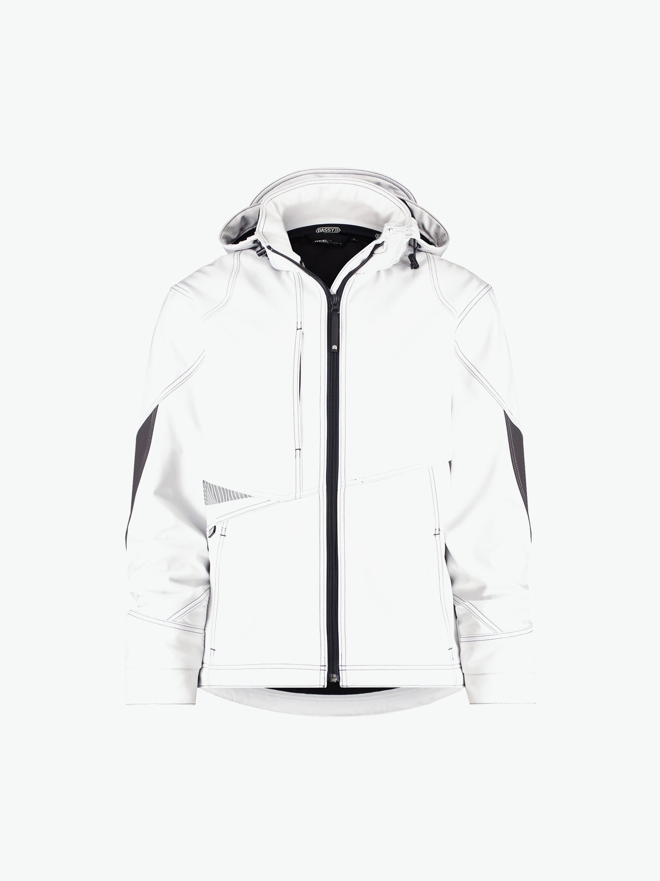 Dassy Gravity Softshelljas - Wit/Antracietgrijs Werkjas Softshell Dassy