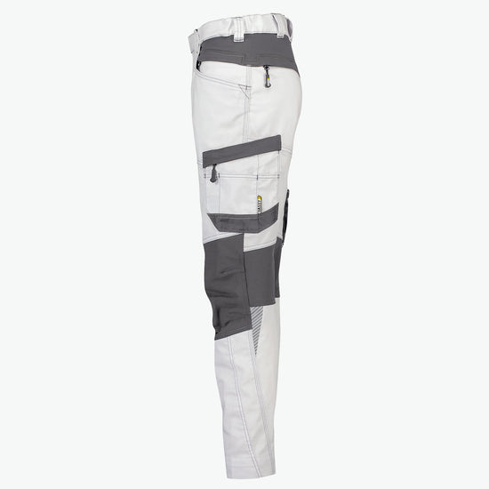 Dassy Helix Painters Women Schildersbroek met stretch voor dames - Wit/Antracietgrijs Werkbroek Dames Dassy