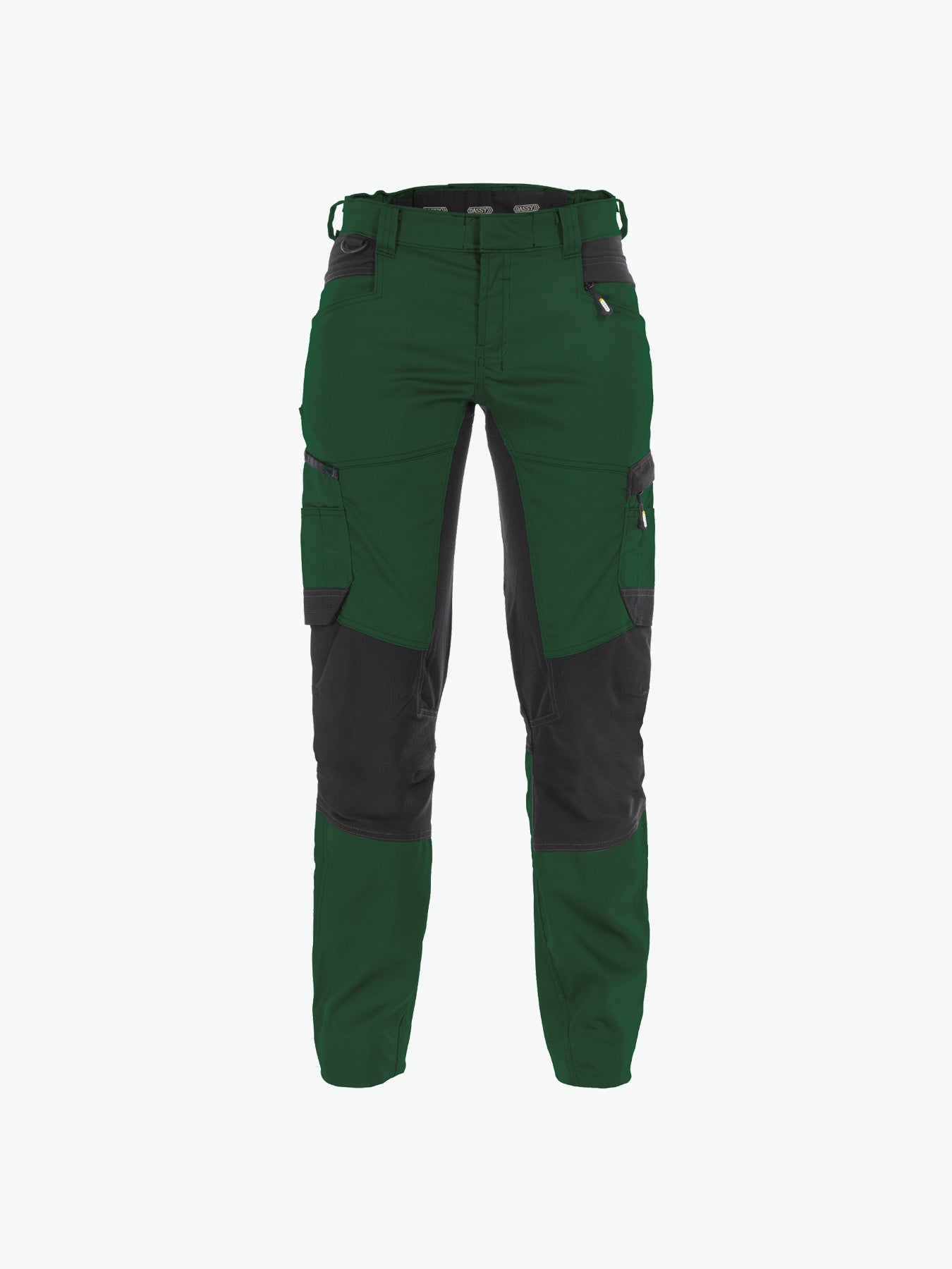 Dassy Helix Women Werkbroek met stretch voor dames - Flessengroen/Zwart Werkbroek Dames Dassy