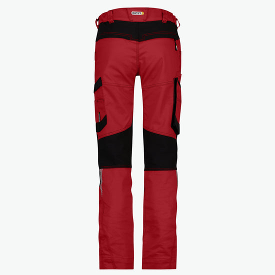 Dassy Helix Women Werkbroek met stretch voor dames - Rood/Zwart Werkbroek Dames Dassy
