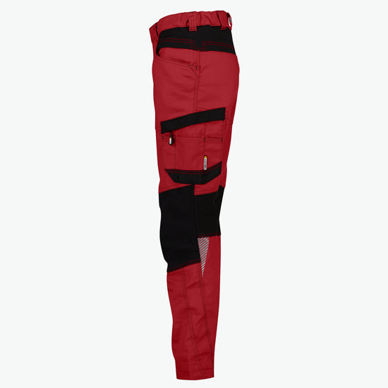 Dassy Helix Women Werkbroek met stretch voor dames - Rood/Zwart Werkbroek Dames Dassy
