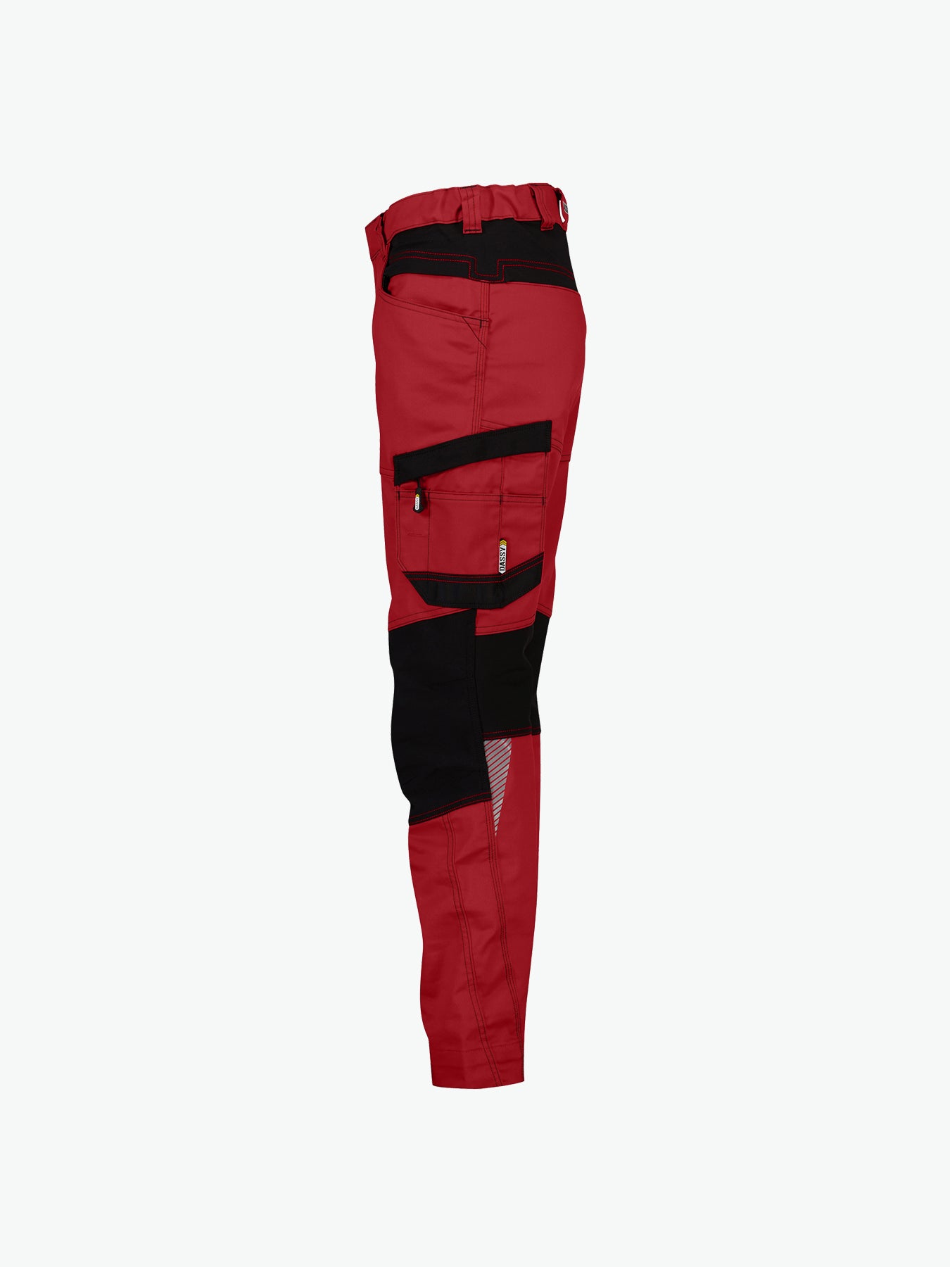 Dassy Helix Women Werkbroek met stretch voor dames - Rood/Zwart Werkbroek Dames Dassy