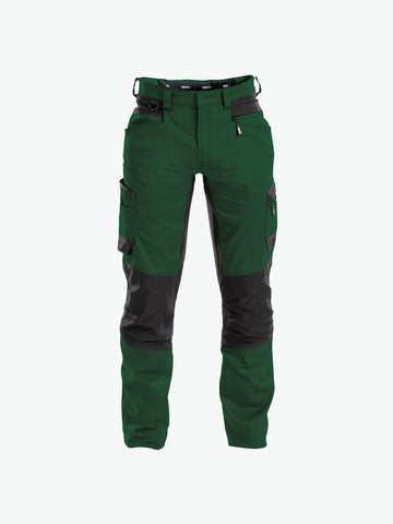 Dassy Helix Werkbroek met stretch - Flessengroen/Zwart Werkbroek Dassy