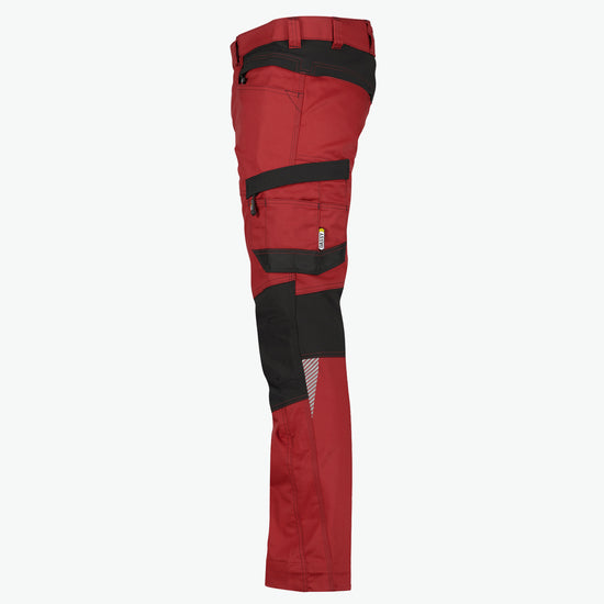 Dassy Helix Werkbroek met stretch - Rood/Zwart Werkbroek Dassy