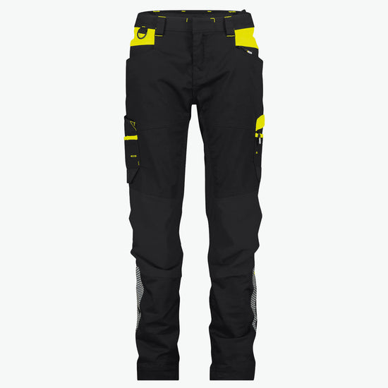 Dassy Hong Kong Women Werkbroek met stretch voor dames - Zwart/Fluogeel Werkbroek Dames Dassy