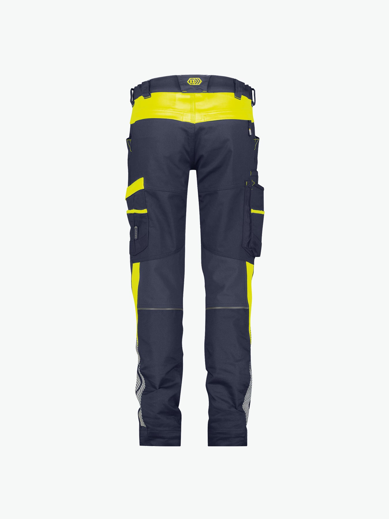 Dassy Hong Kong Women Werkbroek met stretch voor dames - Nachtblauw/Fluogeel Werkbroek Dames Dassy