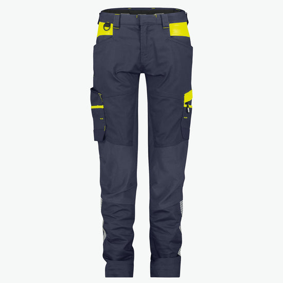 Dassy Hong Kong Women Werkbroek met stretch voor dames - Nachtblauw/Fluogeel Werkbroek Dames Dassy