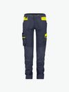 Dassy Hong Kong Women Werkbroek met stretch voor dames - Nachtblauw/Fluogeel Werkbroek Dames Dassy